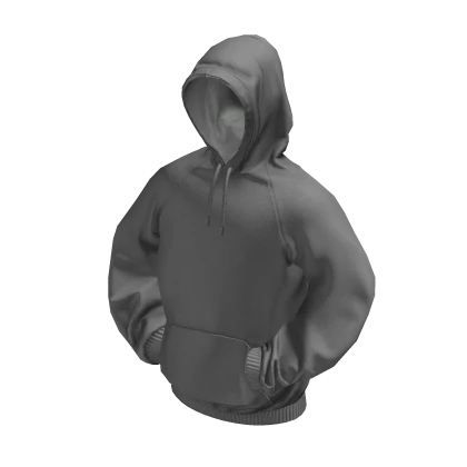 Grey Posed Hoodie w/ Hood Up