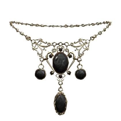 Gold Victorian Onyx  Necklace (3.0)