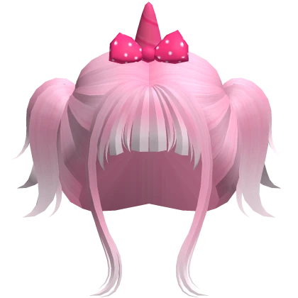 Pink Short Cute Pigtails w/ Bow - RBCs