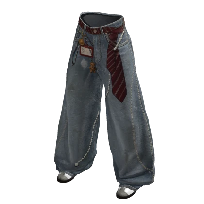 Splattered Wide Leg Japanese Selvedge Denim Jeans