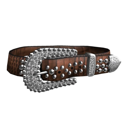 Y2k Rhinestone Mcbling Scene Brown Belt 0.3