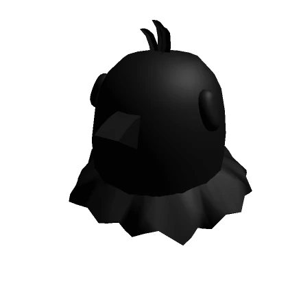 Solid Black Creepy Bird Head