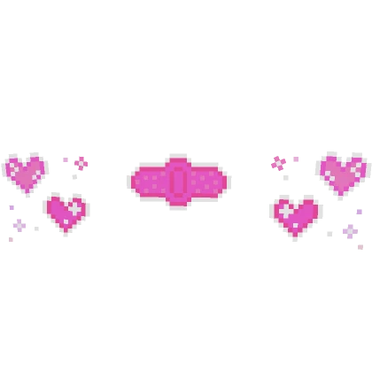 Pretty Pink Heart Face Stickers