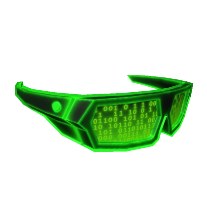 Green Binary Code Hacker Shades