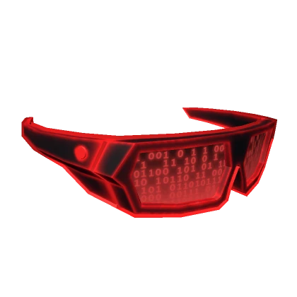 Red Binary Code Hacker Shades