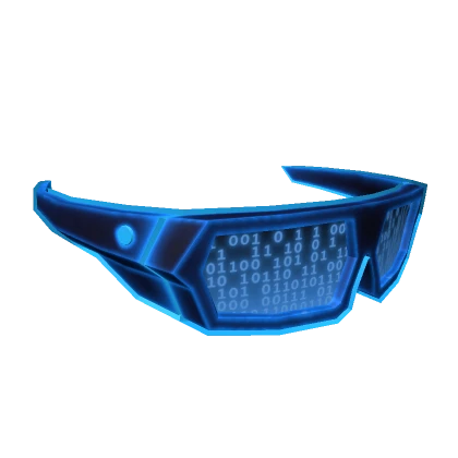 Blue Binary Code Hacker Shades