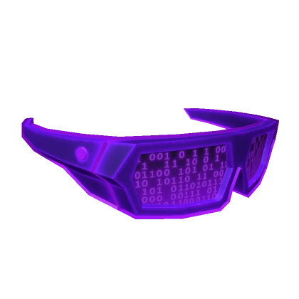 Violet Binary Code Hacker Shades