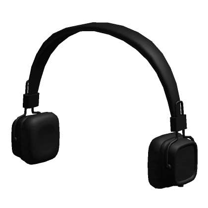 Square Leather Headphones Black