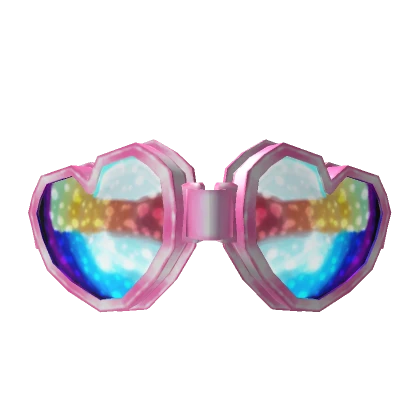 Pink Ski Heart Goggles