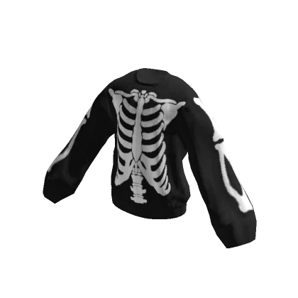 Black and White Skeleton Sweater