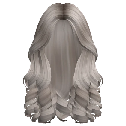 Preppy Parted Soft Curly Girl Hair (Ash Blonde)