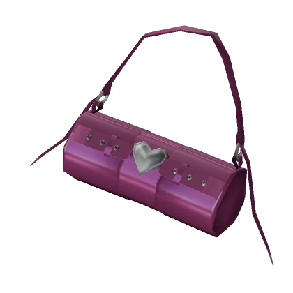 Y2K Shiny Heart Bag - Pink