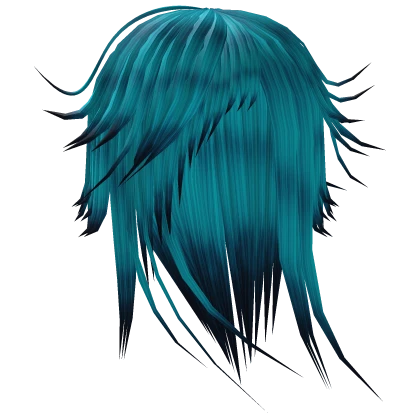 Wispy Windy Vkei Hair, Faded Cyan w Highlights