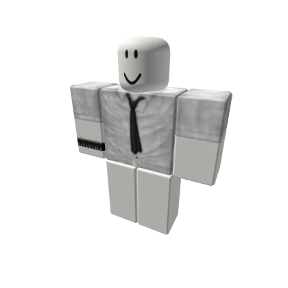 ZillaKami ♰ White Tie Shirt Y2K Crunge Grim Grunge