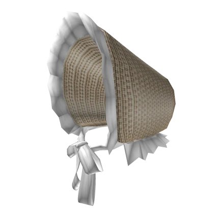 Victorian Straw Cottage Style Bonnet in White