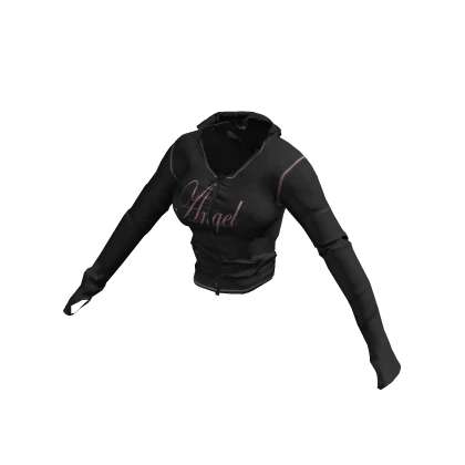 ʚ♡ɞ Y2K Black and Pink Angel Tracksuit Jacket