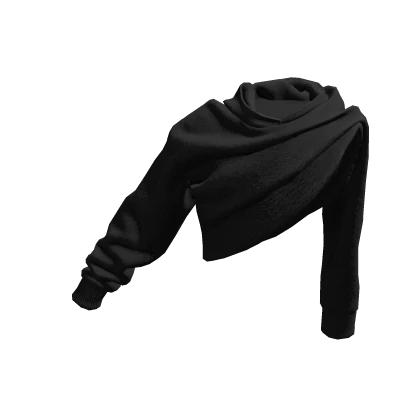 Black Raised Hoodie