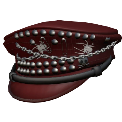 Red Goth Captain Hat