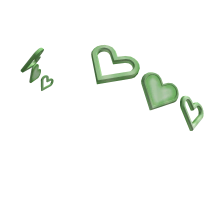 Green Trendy Heart Hair Clips