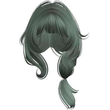 Cute Cottage Core Messy Fluffy Pigtail (Green)