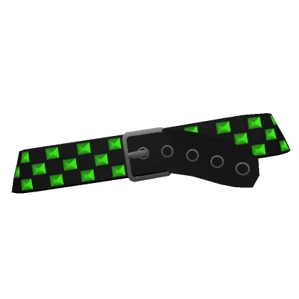 y2k Green Emo Scene Studded Belt 3.0