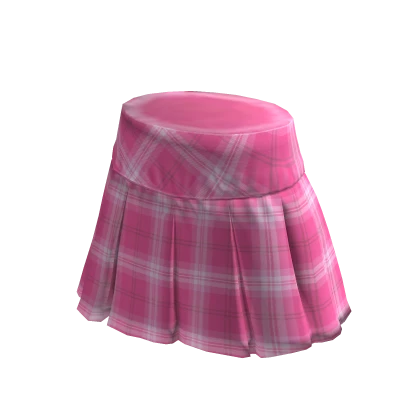 pink plaid school skirt