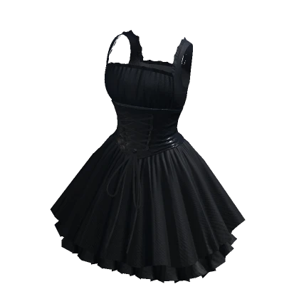 Mini Laced Gothic Dress - Black