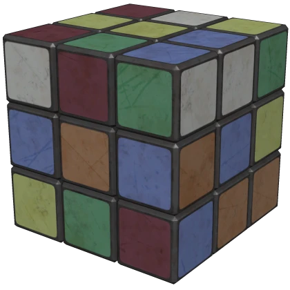 Old Vintage Rubik's Cube Head