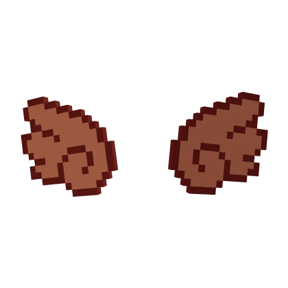 Brown Pixel Cloud Wings