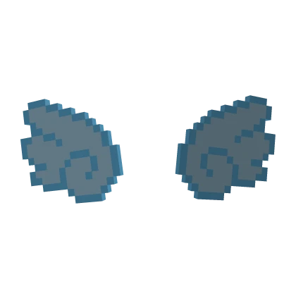 Blue Pixel Cloud Wings