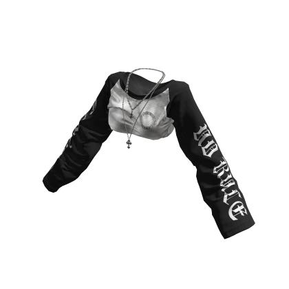 ♥y2k Necklace n loosefit crop top♥