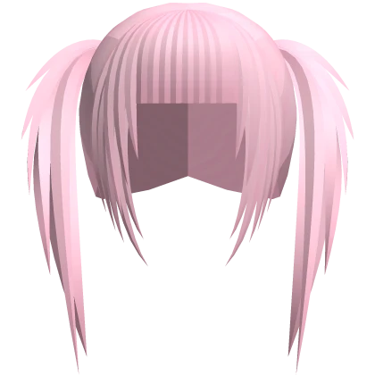 pink blunt choppy scene emo pigtails