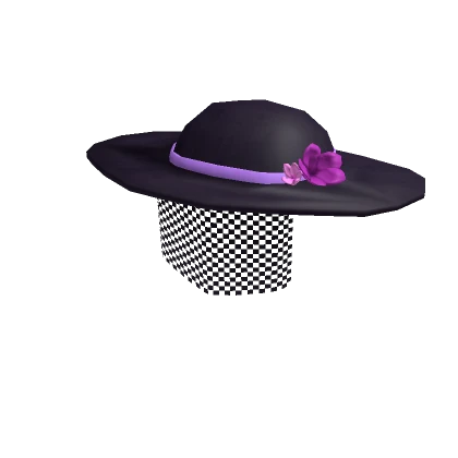 Sunhat with a Veil - Purple