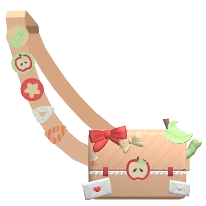 ♡ 1.0 Cute Cottage core Red Apple Mailman Bag 🍎