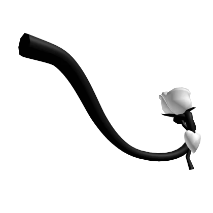 Black and White Demon Tail with White Rose