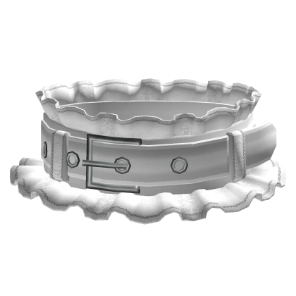 White Collar Choker w Ruffles