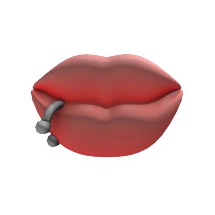 Shiny Red Lips with Piercing (3.0)