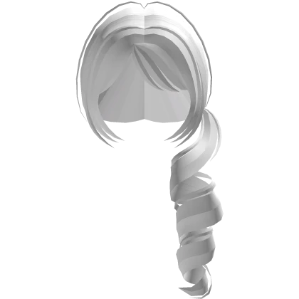 dollette white side low ponytail 