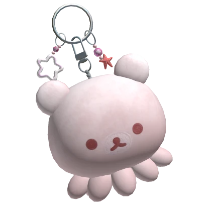 🍀Cute Pink Bear Plushie Summer Keychain