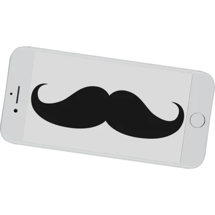 Scene Mustache Phone Face Cover