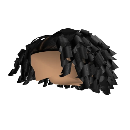 Curly Fro Med Parted [Black]