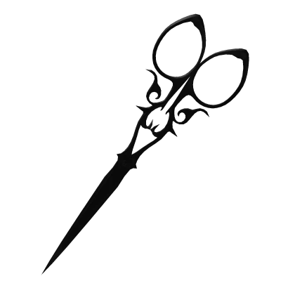 ♰ cute onyx gothic large scissors for head ♰
