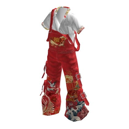 Overall 001 Red Chinese