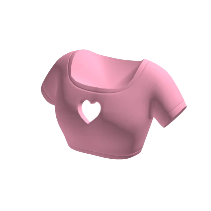 Heart Crop Top Pink