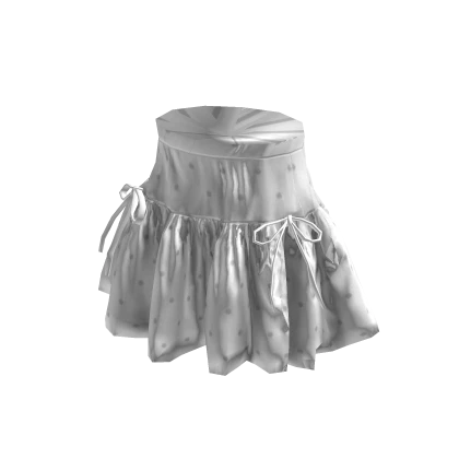White ribbon dot skirt