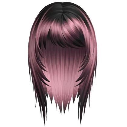 wispy emo scene angel ring hair (black & pink)