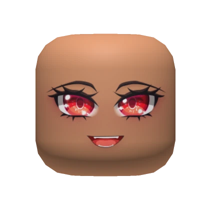 Red Anime Eyes Face Mask (Tan Skin)