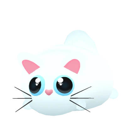 Cartoony White Cute Cat Pet [ Christmas ]