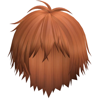 Orange ginger fluffy emo anime boy hair