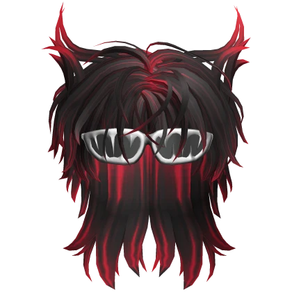 Messy Halloween Hairstyle with Demon Horns